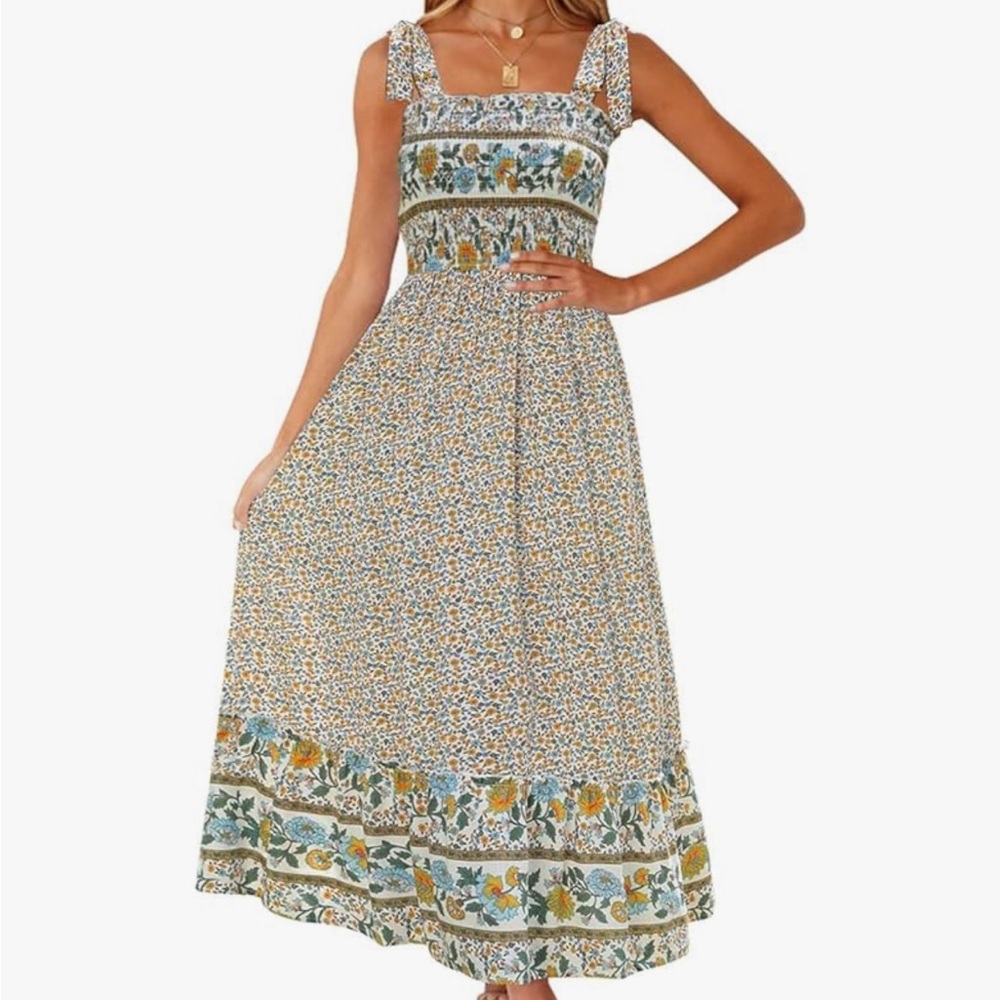 ZESICA boho summer floral dress